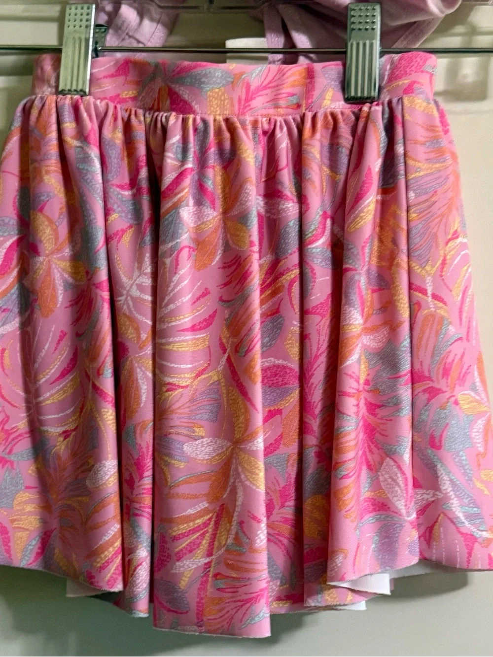 Set -OshKosh B'gosh Pink Mermaid Tie-Front Tank Top with matching tropical skirt